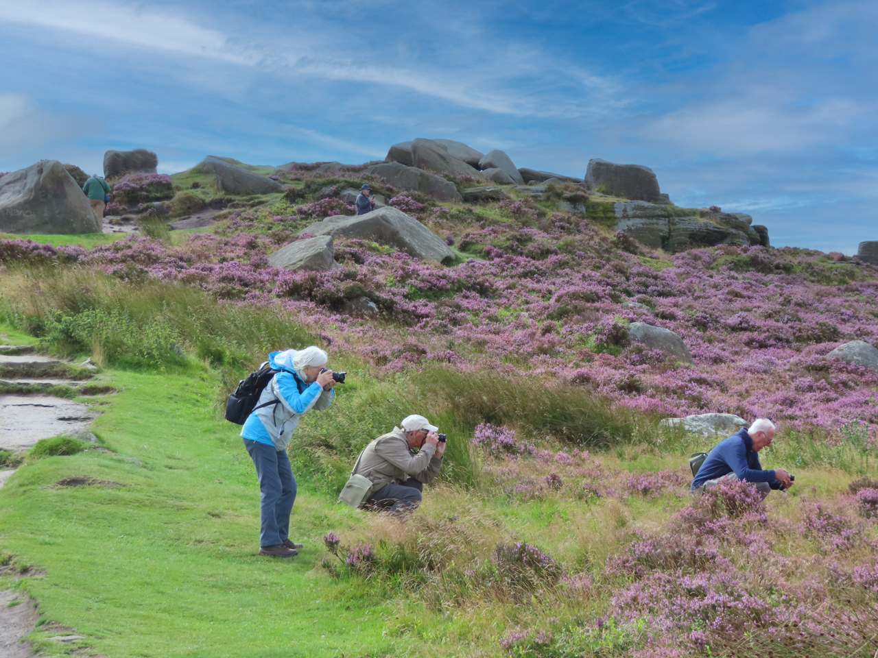 Photographers on group outing to Higger Tor